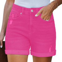 High Rise Denim Shorts – Comfortable and Versatile for Casual Outfits