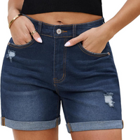 Stretchy Ripped Denim Shorts – Comfortable and Functional