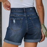 High Rise Denim Shorts – Comfortable and Versatile for Casual Outfits