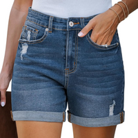 High Rise Denim Shorts – Comfortable and Versatile for Casual Outfits