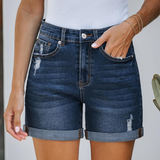 High Rise Denim Shorts – Comfortable and Versatile for Casual Outfits