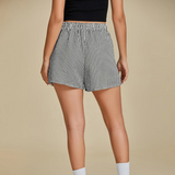 Striped Shorts Drawstring Pockets – Comfortable  and Versatile