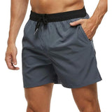 Zipper Pockets With Stretchable Swim Shorts