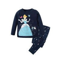 Blue Cinderella Full Sleeve Children Pajamas Set - Children Pajamas