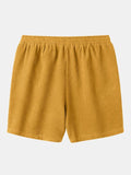 Casual Pocket Detail Plain Beach Shorts