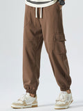 Elastic Waistband Cargo Style Jogging Pants