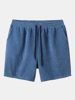 Casual Pocket Detail Plain Beach Shorts