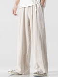 Loose And Wide Legs Plain Pants