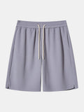 Plain Drawstring Patterned Shorts