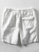 Drawstring Striped Beach Shorts