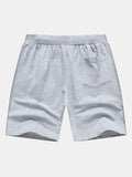 Contrast Elastic Waistband Beach Shorts