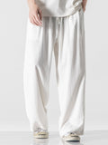 Loose And Wide Legs Plain Pants