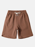 Drawstring Twill Patterned Shorts