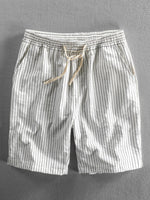 Drawstring Striped Pattern Shorts