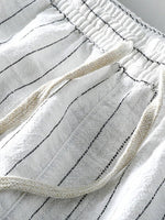 Drawstring Striped Beach Shorts