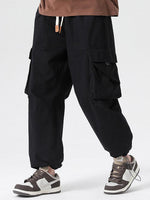 Drawstring Cuff Parachute Cargo Pants