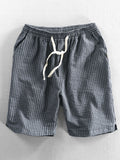 Drawstring Striped Pattern Shorts