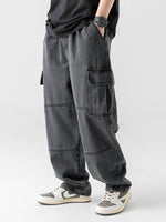 Straight Leg Cargo Jeans