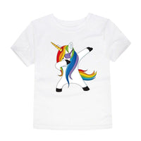 Rainbow Dancing Unicorn Print T Shirt - Children Pajamas