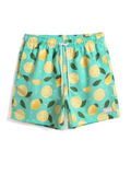 Lemon Print Swim Trunks