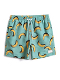 Banana Print Drawstring Waist Swim Trunks