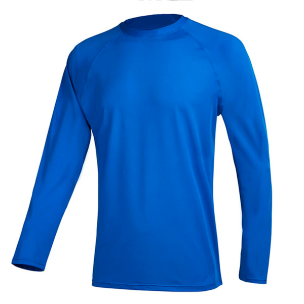 Royal Blue Long Sleeve Surfing T-Shirt