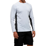White and Black Long Sleeve Surfing T-Shirt