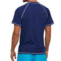 Dark Blue Short Sleeve Surfing T-Shirt