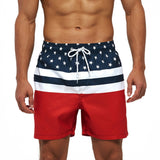 American Flag Draw String Swim Shorts