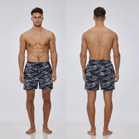 Camouflage Print Plus Size Drawstring Shorts