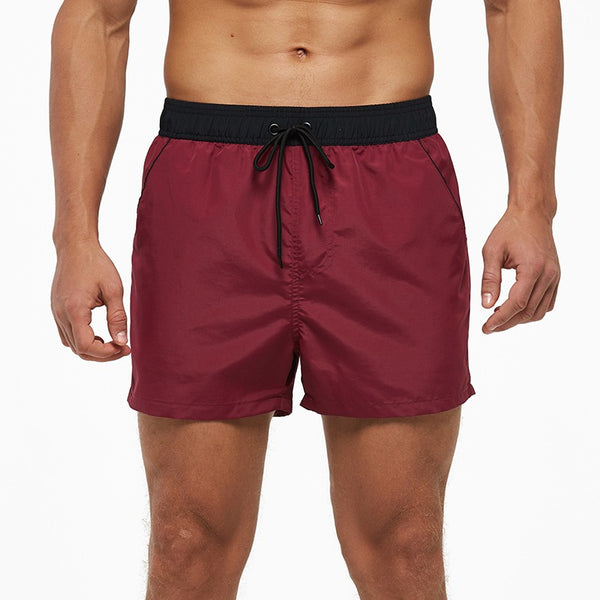 Men's Wine Color Swim Trunks Shorts