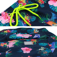 Bird Flower String Swim Shorts