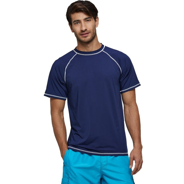 Men's Navy Short Sleeve Sports Quick-Dry T-Shirt