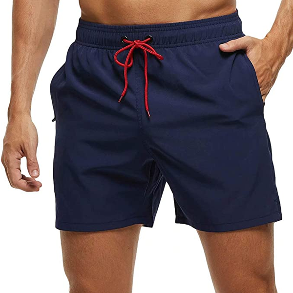 Men's Swim Trunks Quick Dry Beach Shorts with Zipper Pockets and Mesh ...