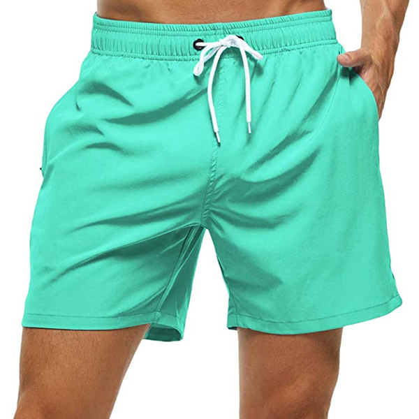 Men's Swim Trunks Quick Dry Beach Shorts with Zipper Pockets and Mesh ...